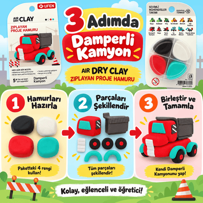 Luvoon™ Damperli Kamyon Zıplayan Proje Hamuru