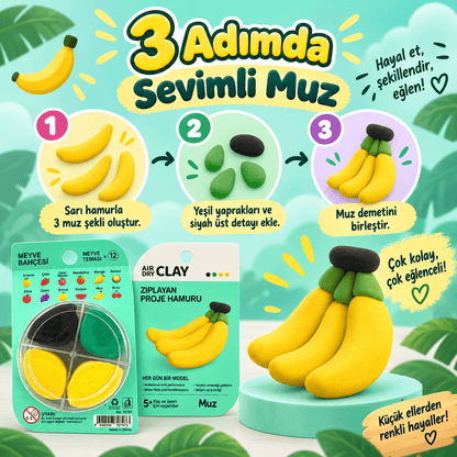 Luvoon™ Muz Zıplayan Proje Hamuru