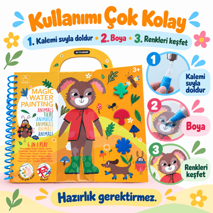 Luvoon™ Hayvanlar Temalı Sihirli Su Boyama Aktivite Kitabı
