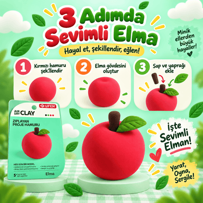 Luvoon™ Elma Zıplayan Proje Hamuru