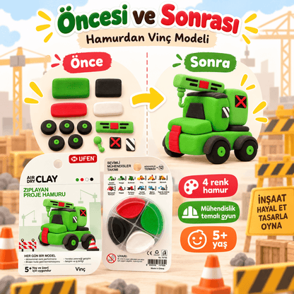 Luvoon™ Vinç Zıplayan Proje Hamuru
