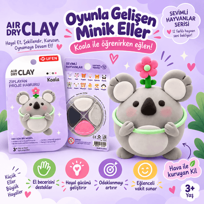 Luvoon™ Koala Zıplayan Proje Hamuru