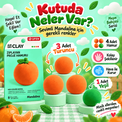 Luvoon™ Mandalina Zıplayan Proje Hamuru