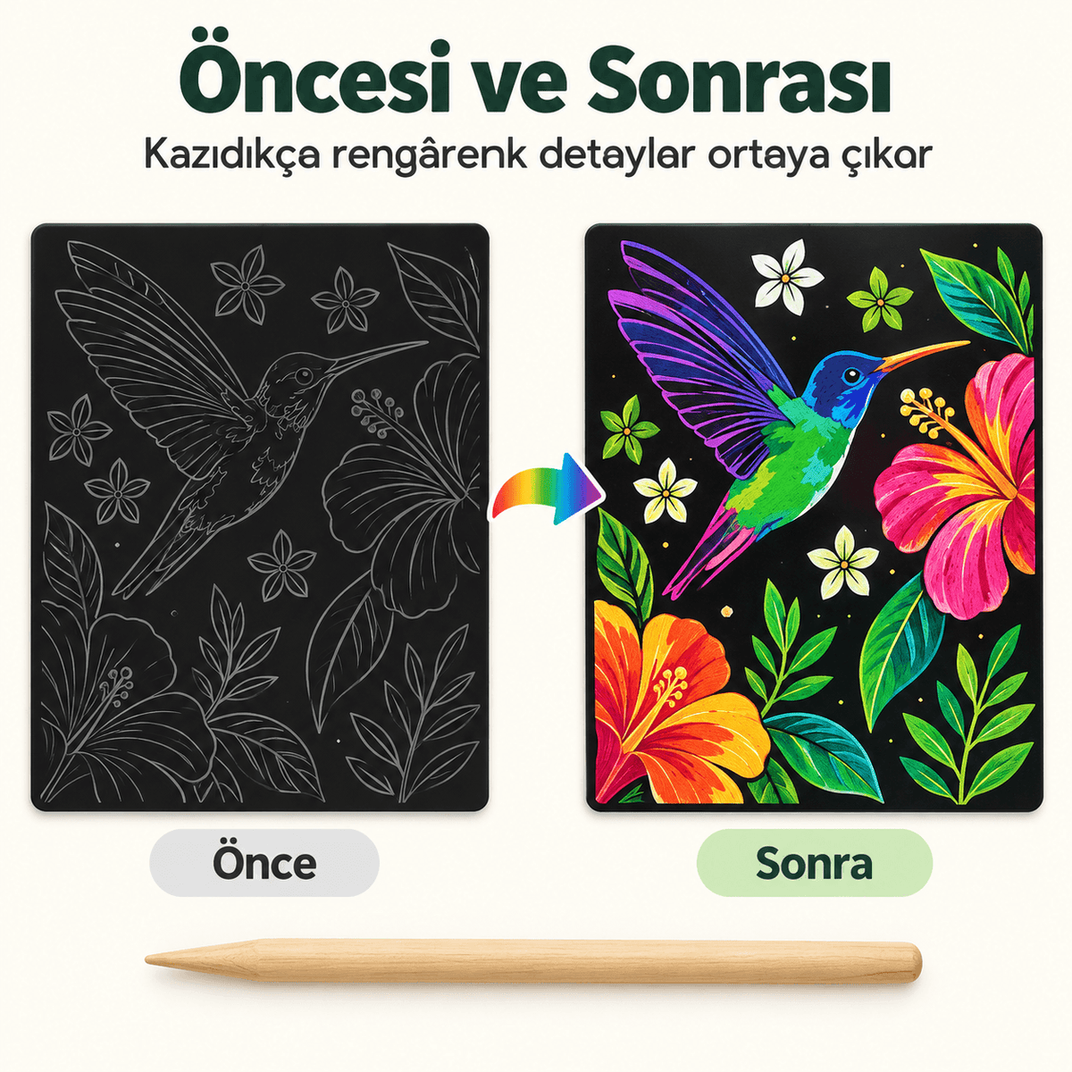 Luvoon™ Doğa Temalı Kazıma Sanat Kitabı