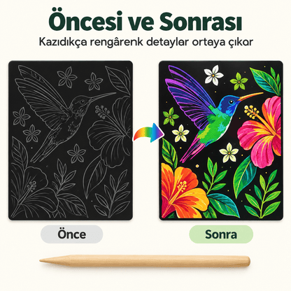 Luvoon™ Doğa Temalı Kazıma Sanat Kitabı