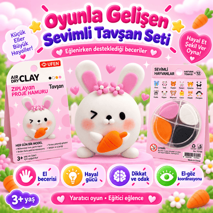 Luvoon™ Tavşan Zıplayan Proje Hamuru