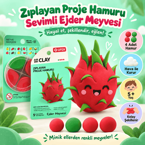 Luvoon™ Ejder Meyvesi Zıplayan Proje Hamuru