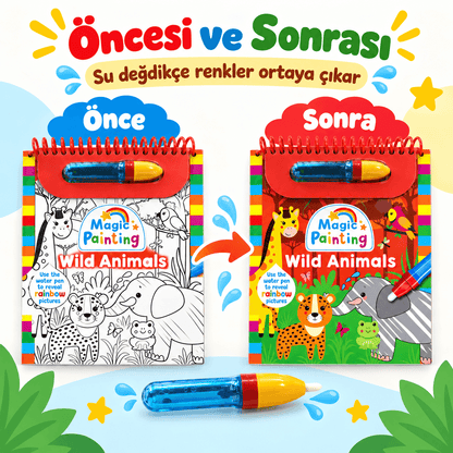 Luvoon™ Hayvanlar Sihirli Su Boyama Kitabı