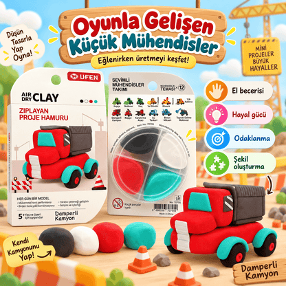 Luvoon™ Damperli Kamyon Zıplayan Proje Hamuru
