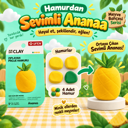 Luvoon™ Ananas Zıplayan Proje Hamuru