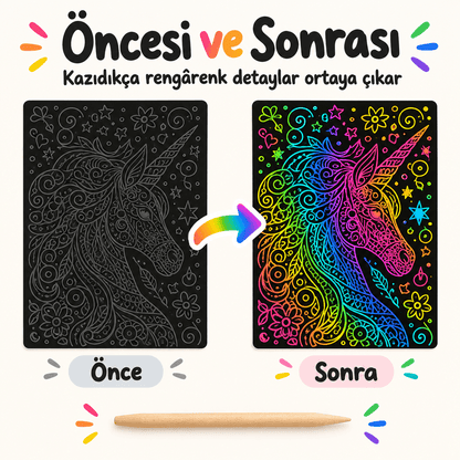 Luvoon™ Mitolojik Dünya Kazıma Sanat Kitabı