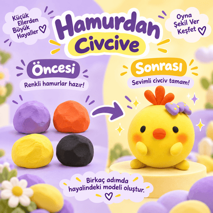 Luvoon™ Civciv Zıplayan Proje Hamuru