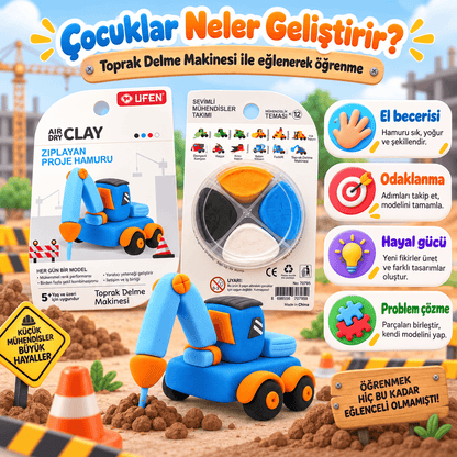 Luvoon™ Toprak Delme Makinesi Zıplayan Proje Hamuru