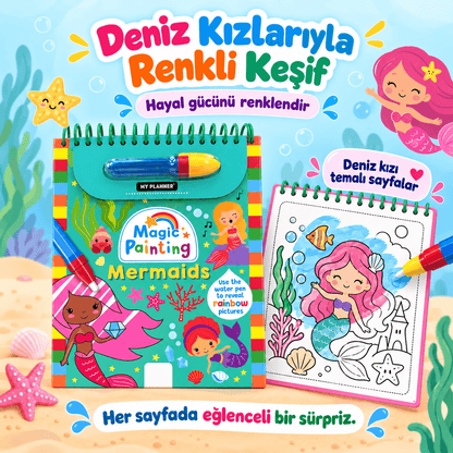 Luvoon™ Deniz Kızları Sihirli Su Boyama Kitabı