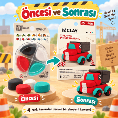 Luvoon™ Damperli Kamyon Zıplayan Proje Hamuru