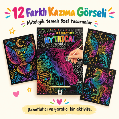 Luvoon™ Mitolojik Dünya Kazıma Sanat Kitabı