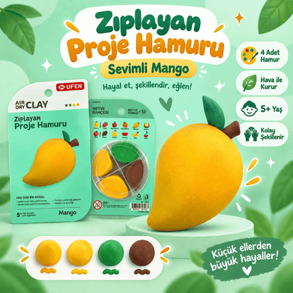 Luvoon™ Mango Zıplayan Proje Hamuru