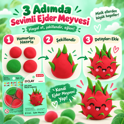 Luvoon™ Ejder Meyvesi Zıplayan Proje Hamuru