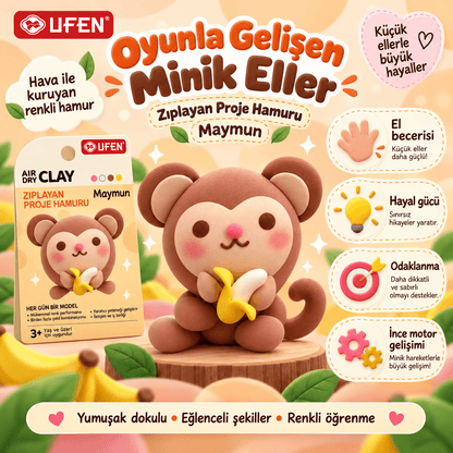 Luvoon™ Maymun Zıplayan Proje Hamuru
