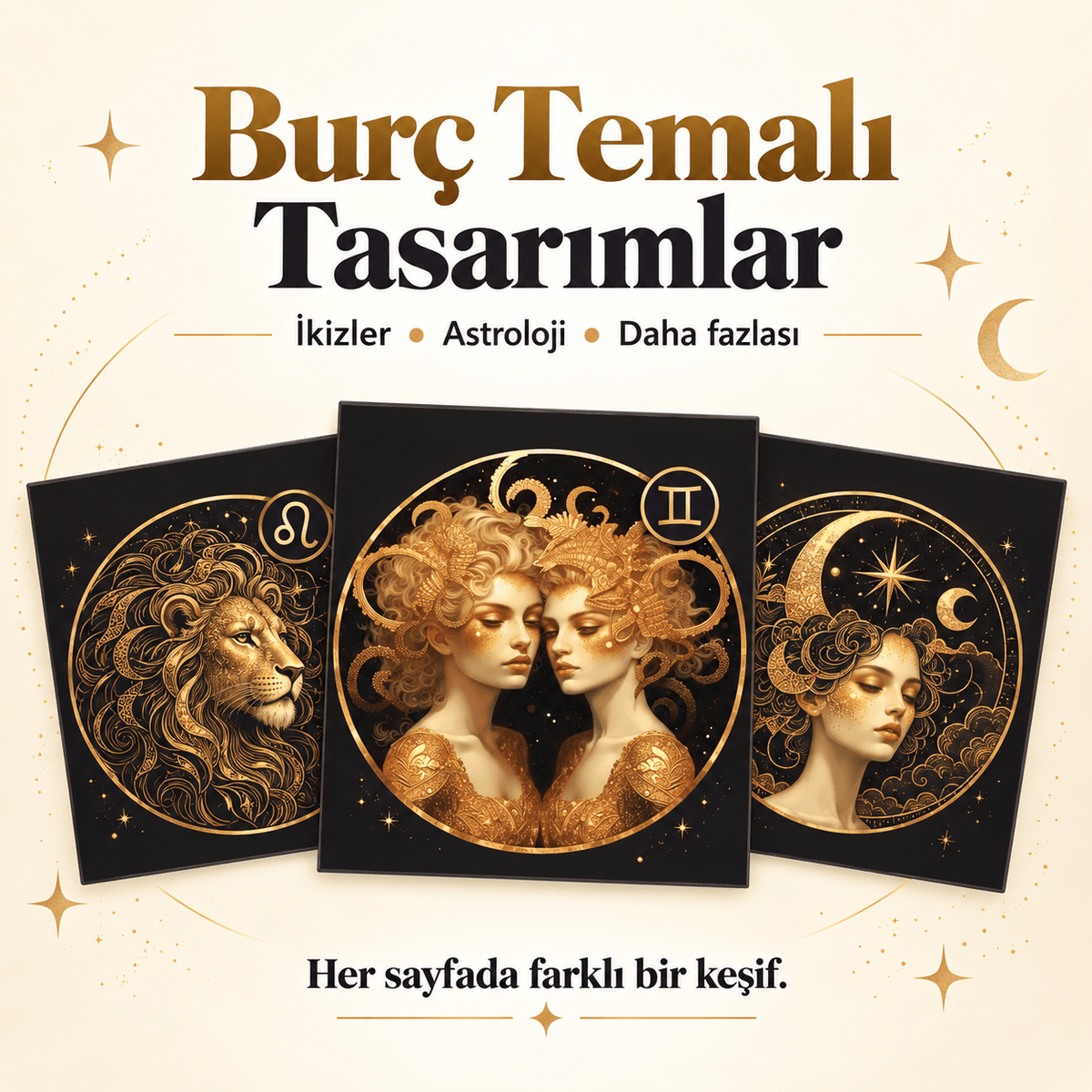 Luvoon™ Astroloji Temalı Kazıma Sanat Kitabı