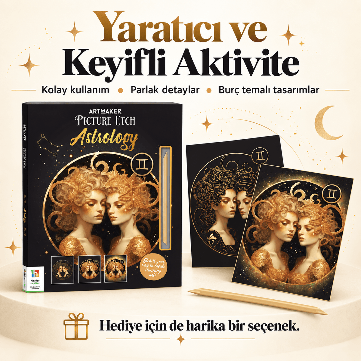 Luvoon™ Astroloji Temalı Kazıma Sanat Kitabı