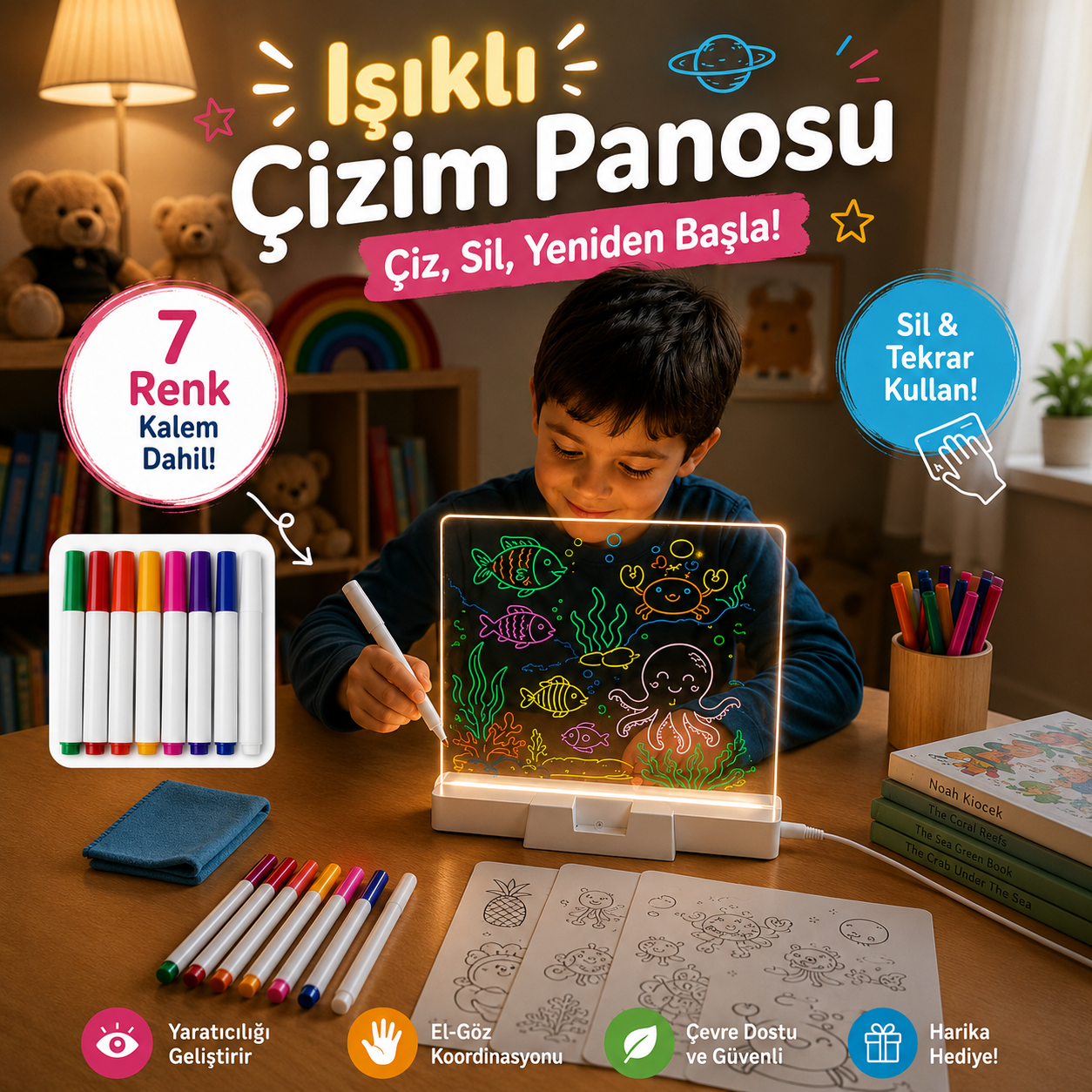 Luvoon™ Led Çizim Boyama Tableti