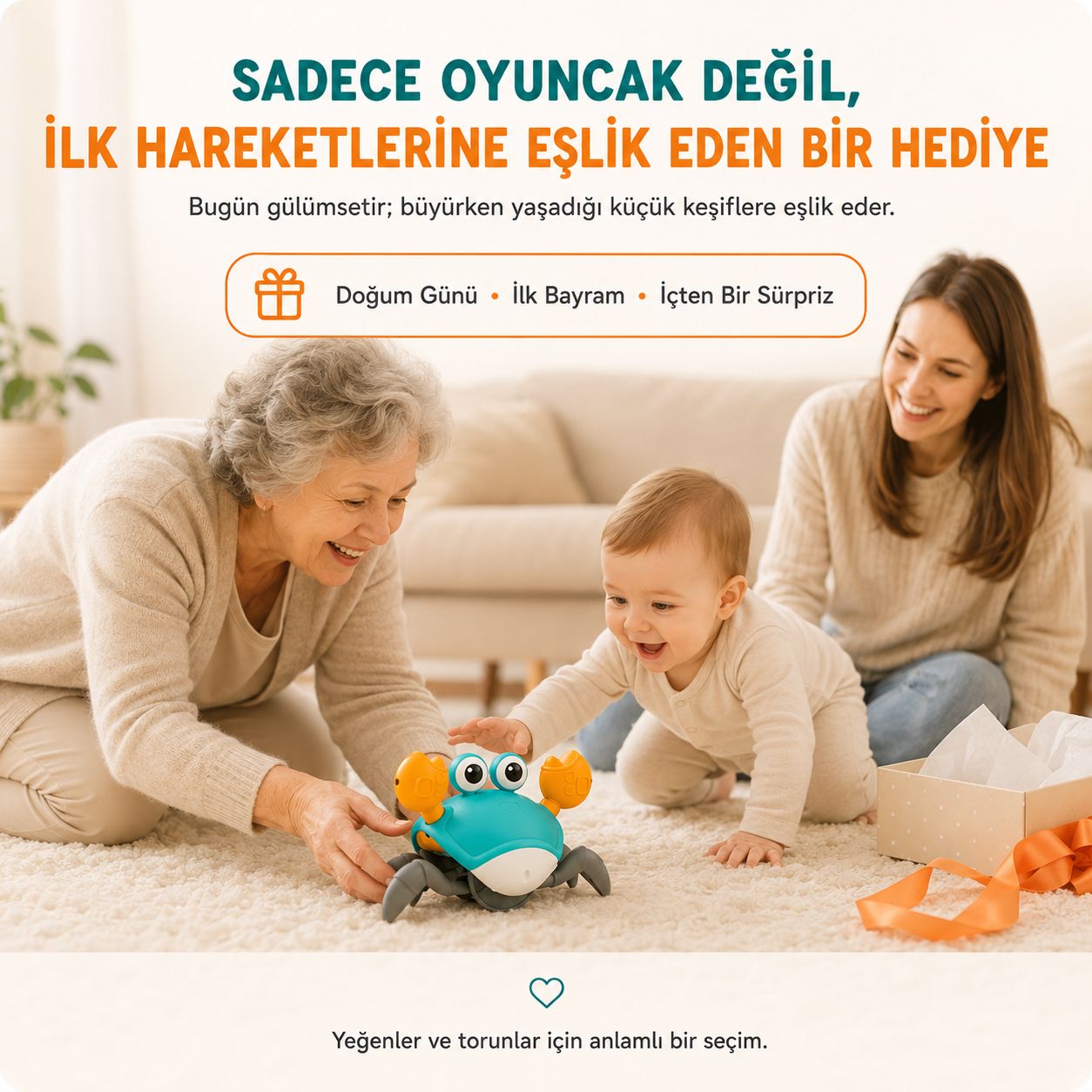Luvoon™ Yengeç Emekleme Oyuncağı