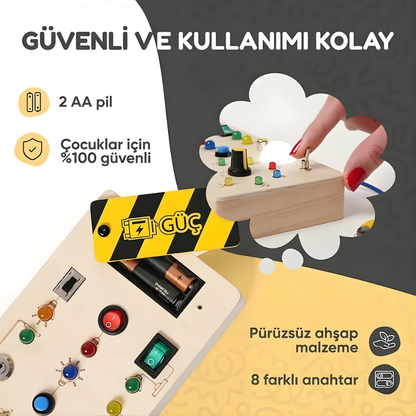 Luvoon™ Montessori Ahşap Anahtar Panosu