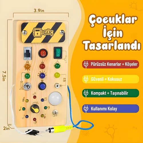 Luvoon™ Montessori Ahşap Anahtar Panosu