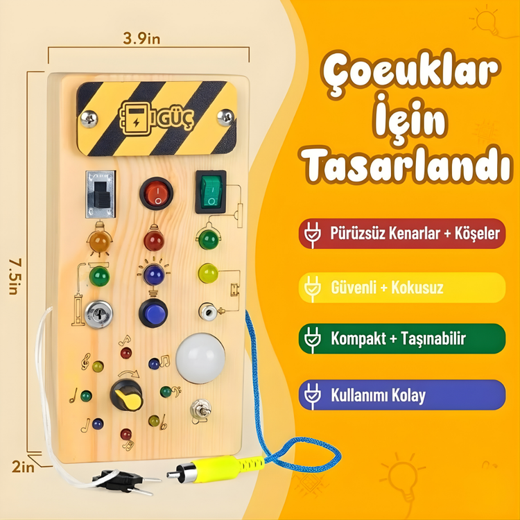Luvoon™ Montessori Ahşap Anahtar Panosu
