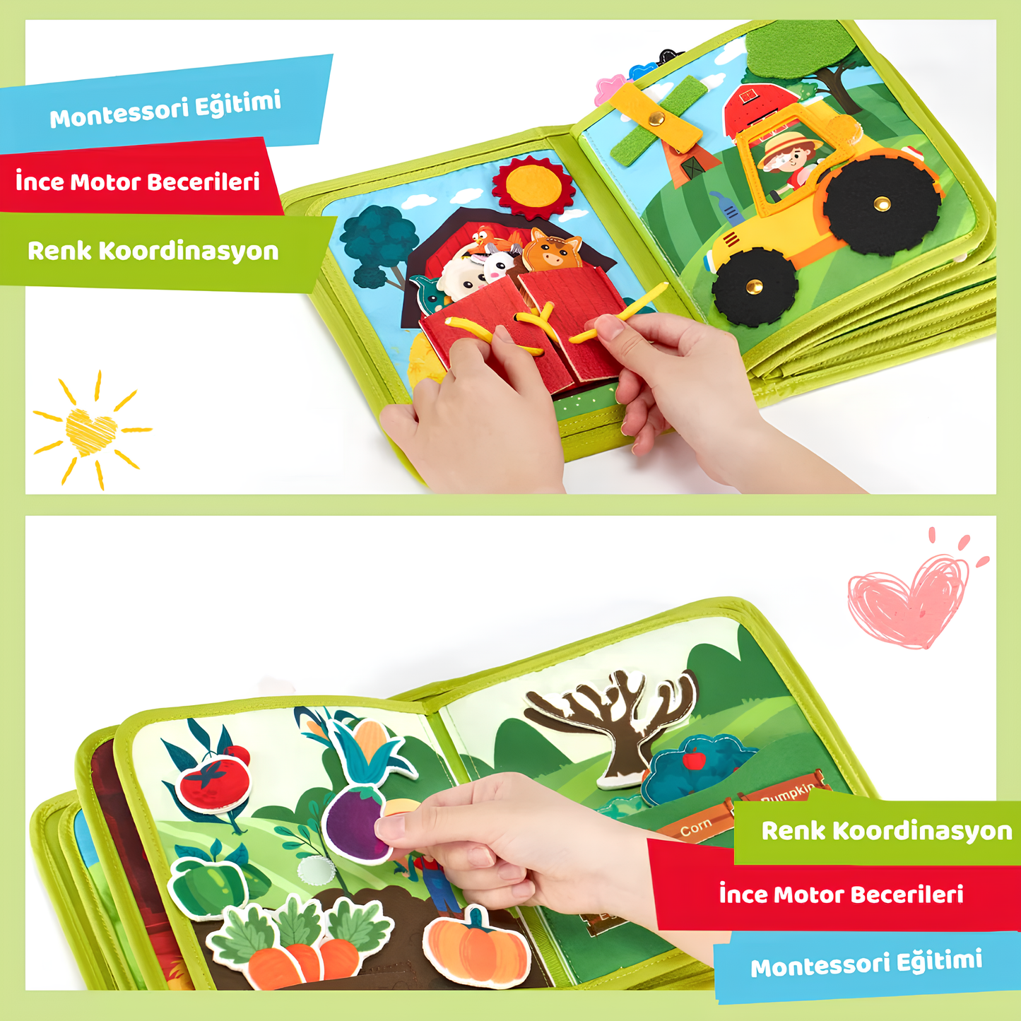 Luvoon™ Montessori Çiftlik Hikayesi Kitabı