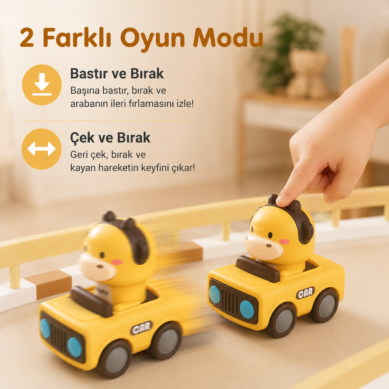 Luvoon™ Bas-Git Hayvan Araba Seti