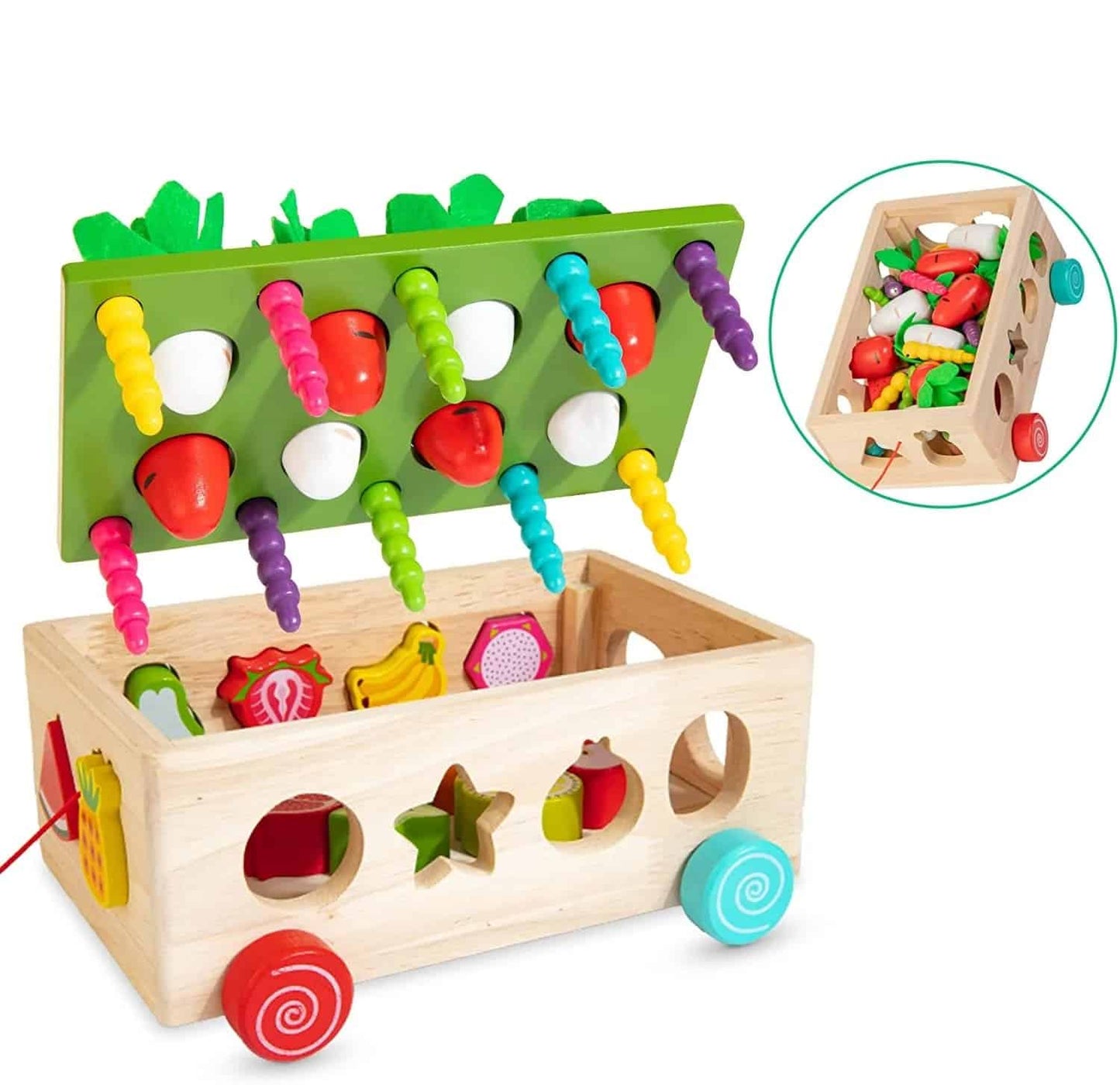 Luvoon™ Montessori Ahşap Sebze Ve Meyve Eşleştirme Oyunu