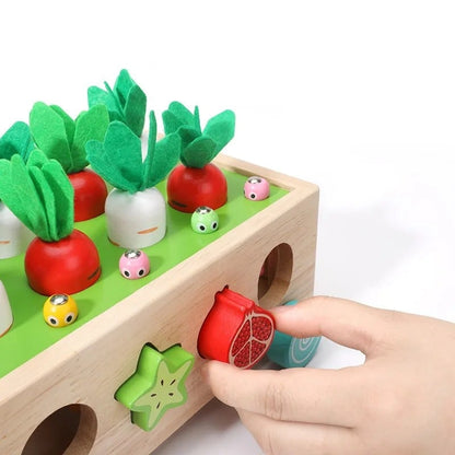 Luvoon™ Montessori Ahşap Sebze Ve Meyve Eşleştirme Oyunu